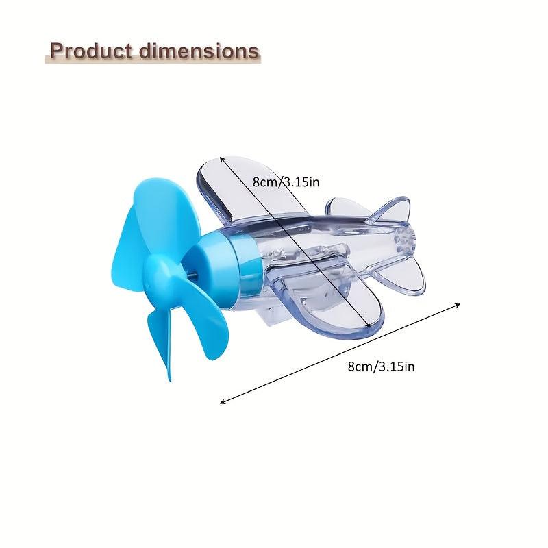 2pcs Wind-Driven Small Airplane Motorcycle Bicycle Ornament - No Batteries Needed, Wind-Powered Design with Rotating Propeller & Wind Turbine, Collectible Decorative Gift For Home, Office, Or Car Interior