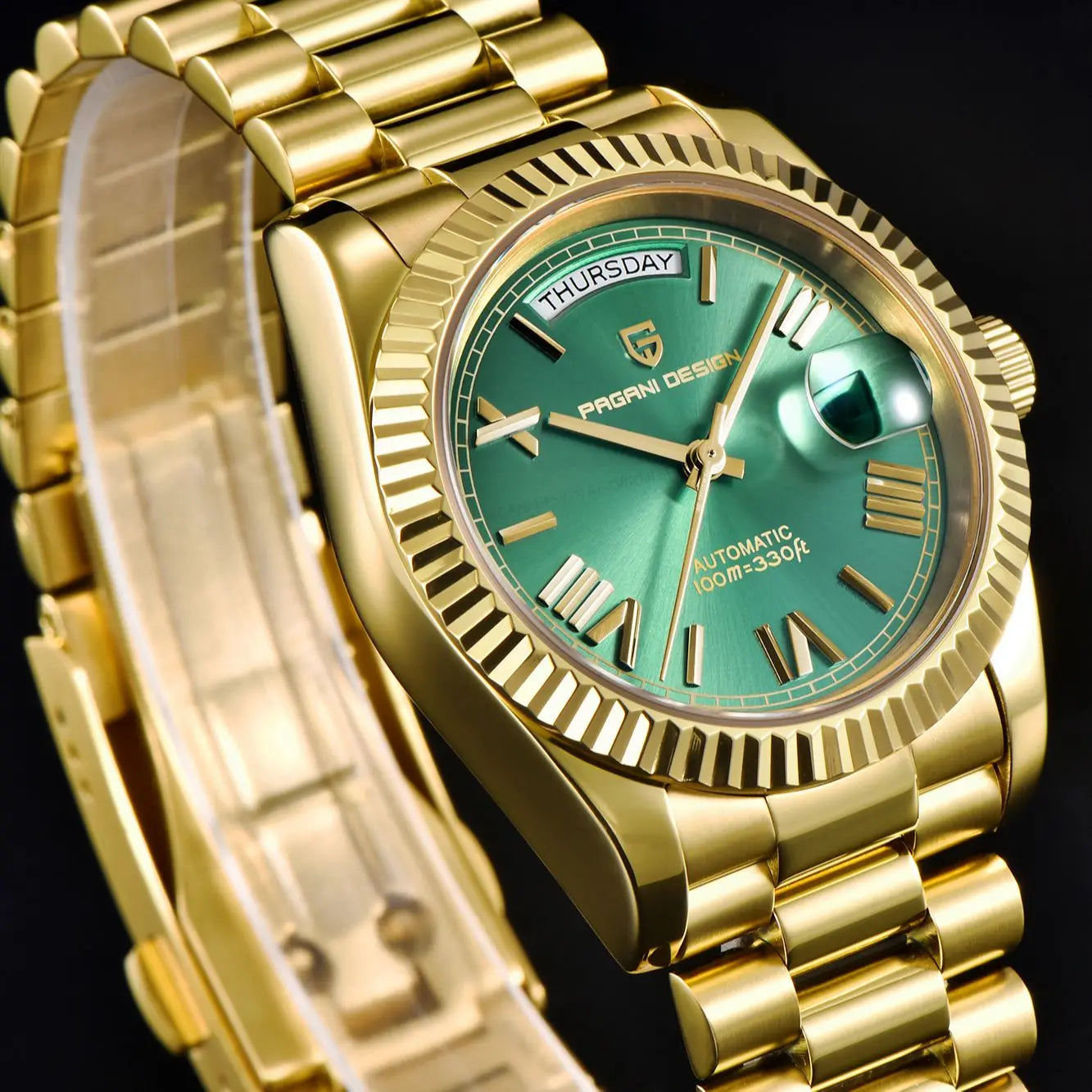 PAGANI DESIGN DD36 Gold Green V2 Men's Mechanical Watches Luxury Automatic Watch For Men 2023 New AR Sapphire glass Wrist watch