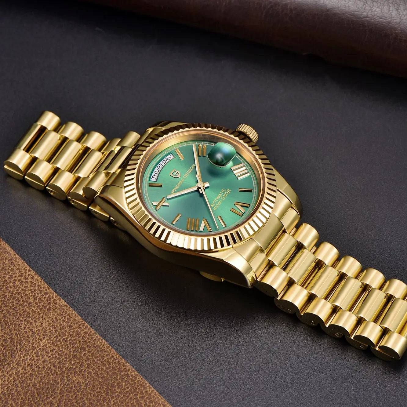 PAGANI DESIGN DD36 Gold Green V2 Men's Mechanical Watches Luxury Automatic Watch For Men 2023 New AR Sapphire glass Wrist watch