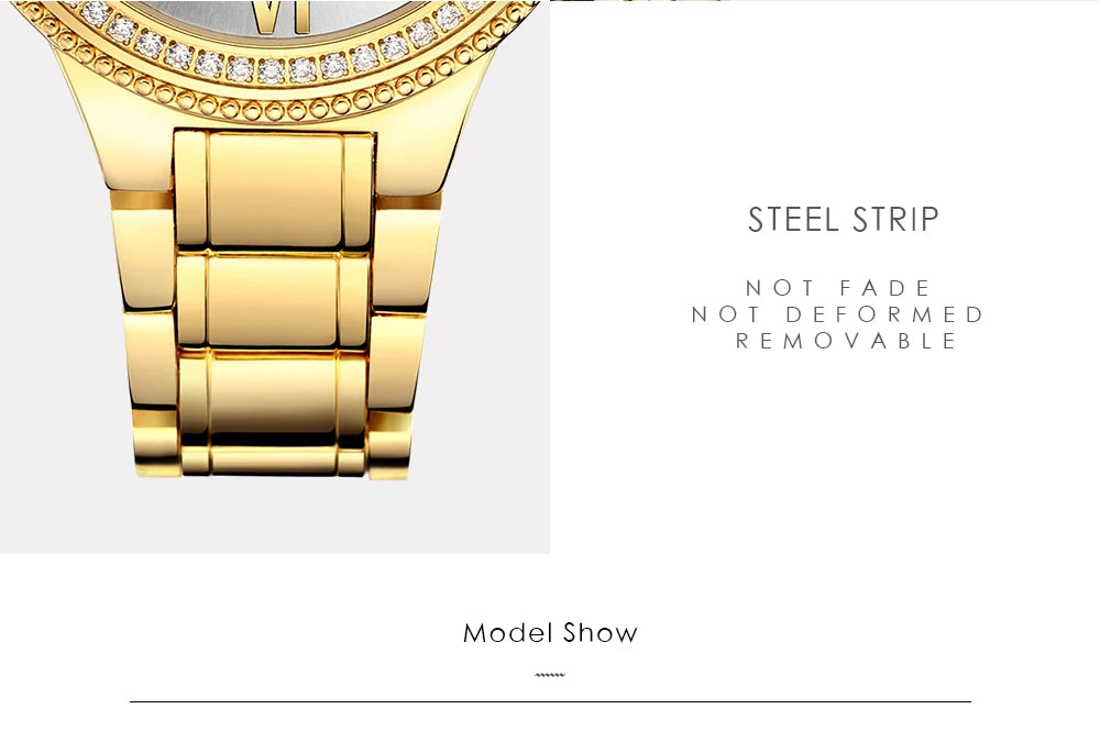 Curren Women Watch Quartz Watch for Female Fashion Ladies Wristwatches Iced Out Dimaond Reloj Mujer Silver Stainless Steel Clock