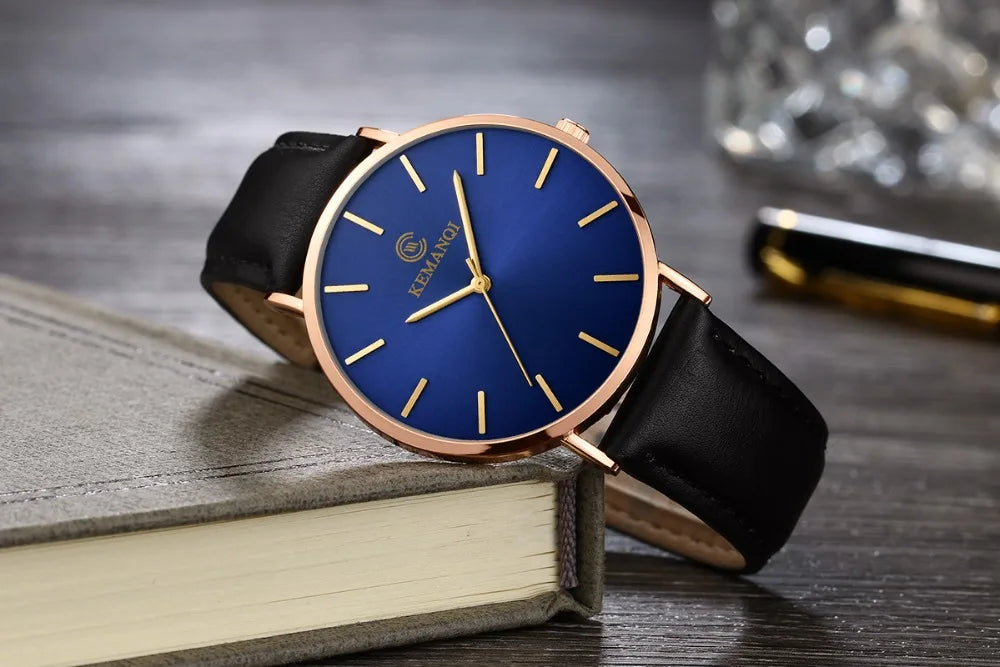 2025 Luxury Business Men Watches Men Gold Watch Ultra Thin Mens Watches Leather Quartz Watch Man Wristwatch horloge mannen
