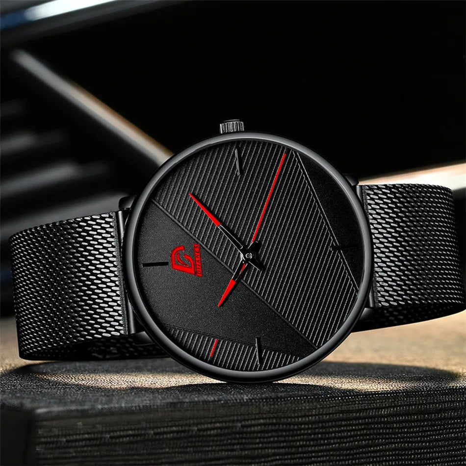 reloj hombre Watches Mens Minimalist Men's Fashion Ultra-thin Watch Simple Men Business Quartz Wristwatch relogio masculino