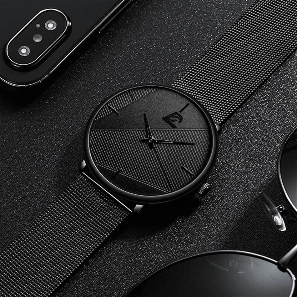 reloj hombre Watches Mens Minimalist Men's Fashion Ultra-thin Watch Simple Men Business Quartz Wristwatch relogio masculino