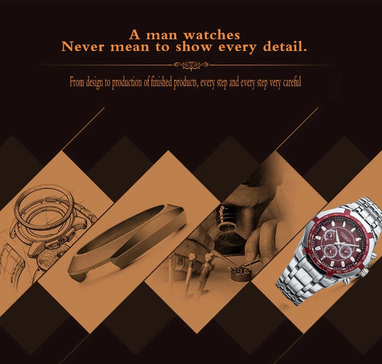 CURREN Men Luxury Brand Military Sport Mens Watches Full Steel Quartz Clock Men's Waterproof Business Watch relogio masculino