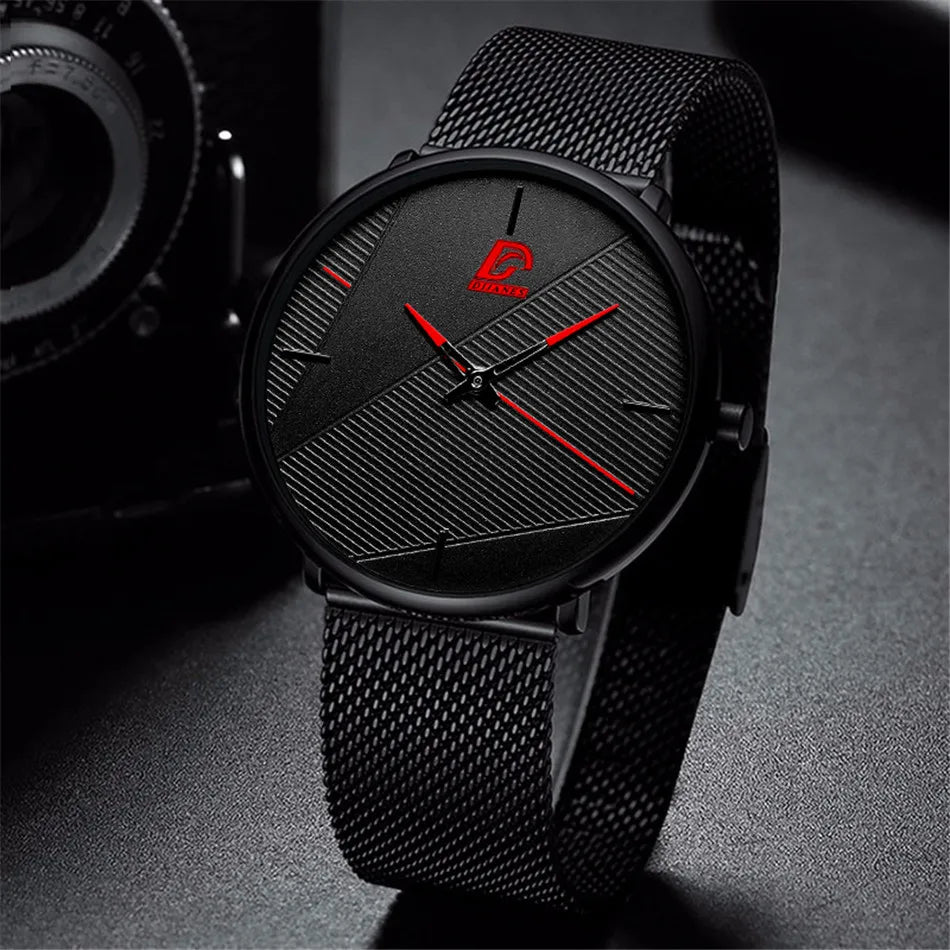 reloj hombre Watches Mens Minimalist Men's Fashion Ultra-thin Watch Simple Men Business Quartz Wristwatch relogio masculino