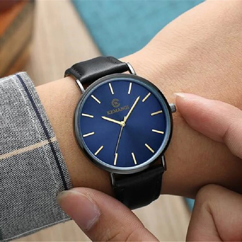2025 Luxury Business Men Watches Men Gold Watch Ultra Thin Mens Watches Leather Quartz Watch Man Wristwatch horloge mannen