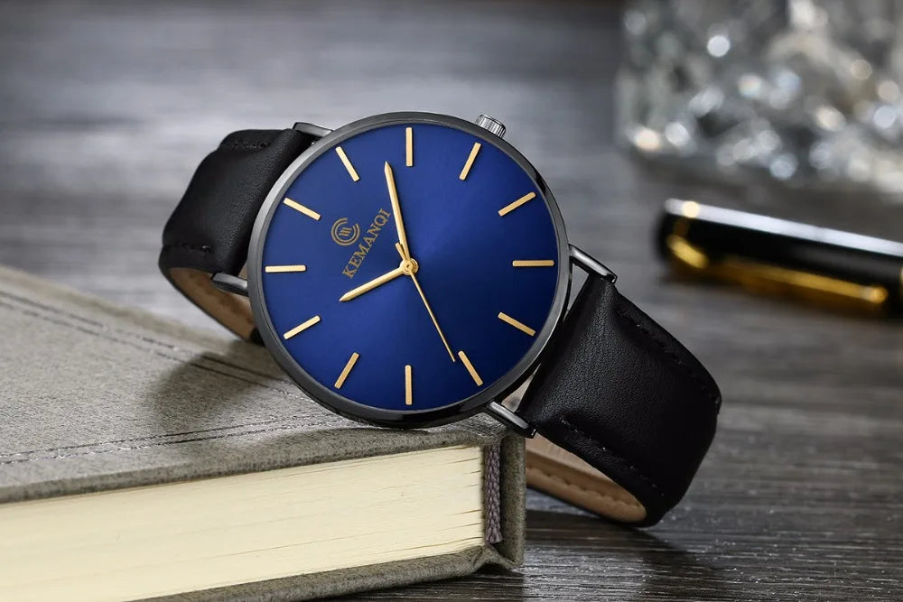 2025 Luxury Business Men Watches Men Gold Watch Ultra Thin Mens Watches Leather Quartz Watch Man Wristwatch horloge mannen