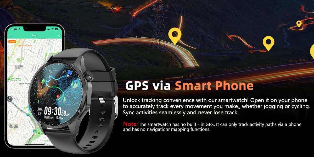2025 New Men GPS Smart Watch 360 * 360 AMOLED Screen Bluetooth Call NFC Heart Rate Monitoring IP68 Waterproof SmartWatch for Men