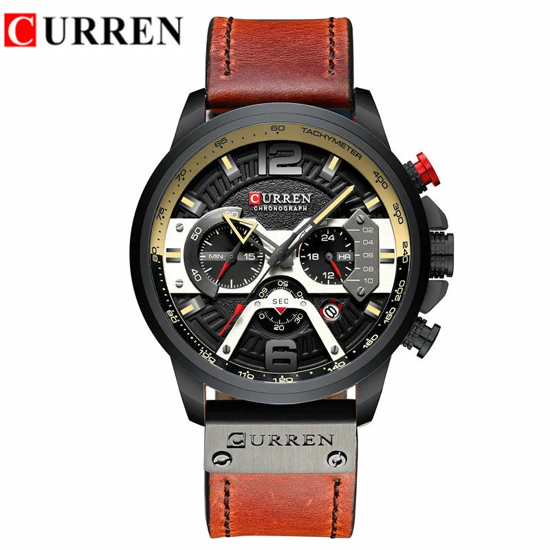 Relogio Masculino new Mens Watches Top Brand Luxury Men Military Sport Wristwatch Leather Quartz Watch erkek saat Curren 8329