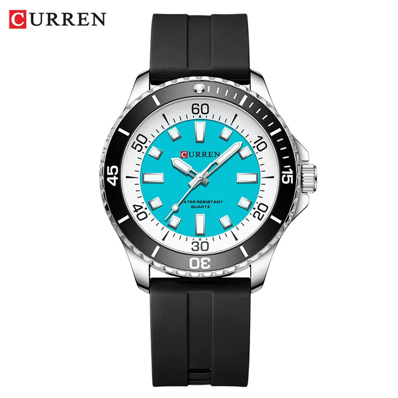 Curren 8448 Male reloj hombre lujo alta gama quartz Wristwatch Sport Waterproof Simple Men's Watch Luminous часы мужские