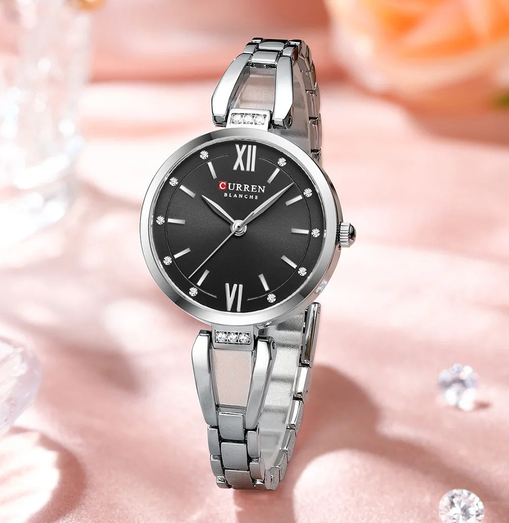 CURREN 9092 Elegant Ladies Quartz Watch Classic Fashion Women Clock Waterproof Stainless Steel Business Casual Women's Watches