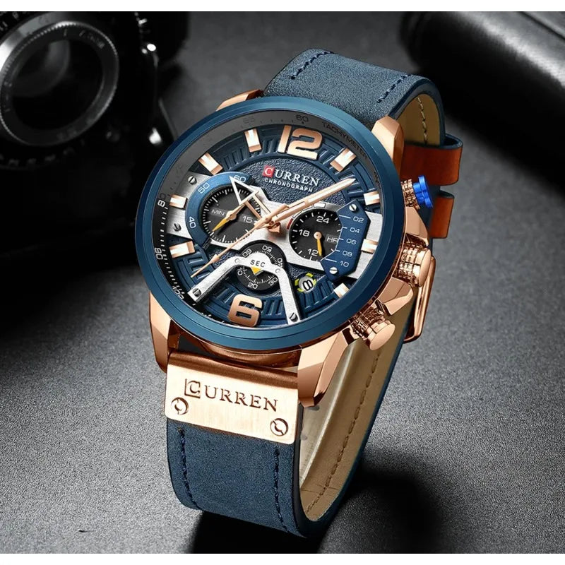 Relogio Masculino new Mens Watches Top Brand Luxury Men Military Sport Wristwatch Leather Quartz Watch erkek saat Curren 8329