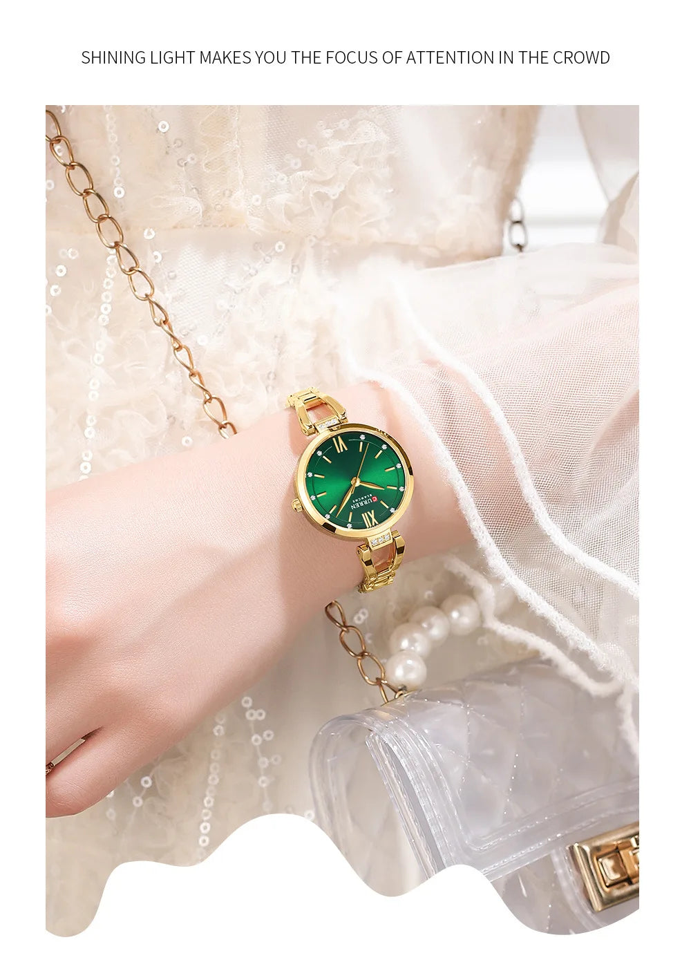 CURREN 9092 Elegant Ladies Quartz Watch Classic Fashion Women Clock Waterproof Stainless Steel Business Casual Women's Watches