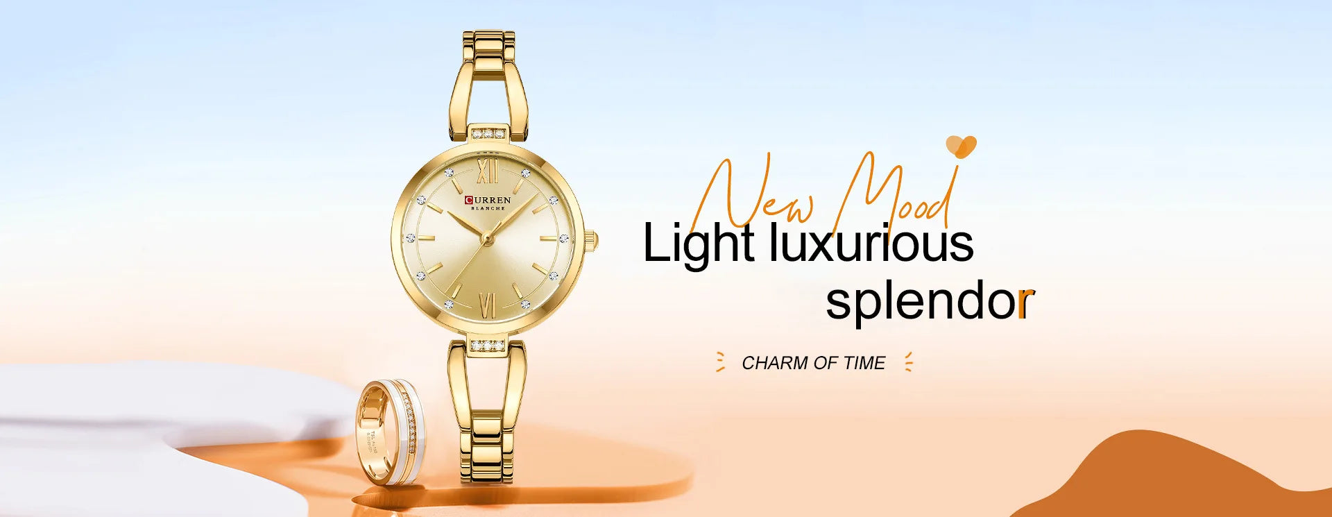 CURREN 9092 Elegant Ladies Quartz Watch Classic Fashion Women Clock Waterproof Stainless Steel Business Casual Women's Watches