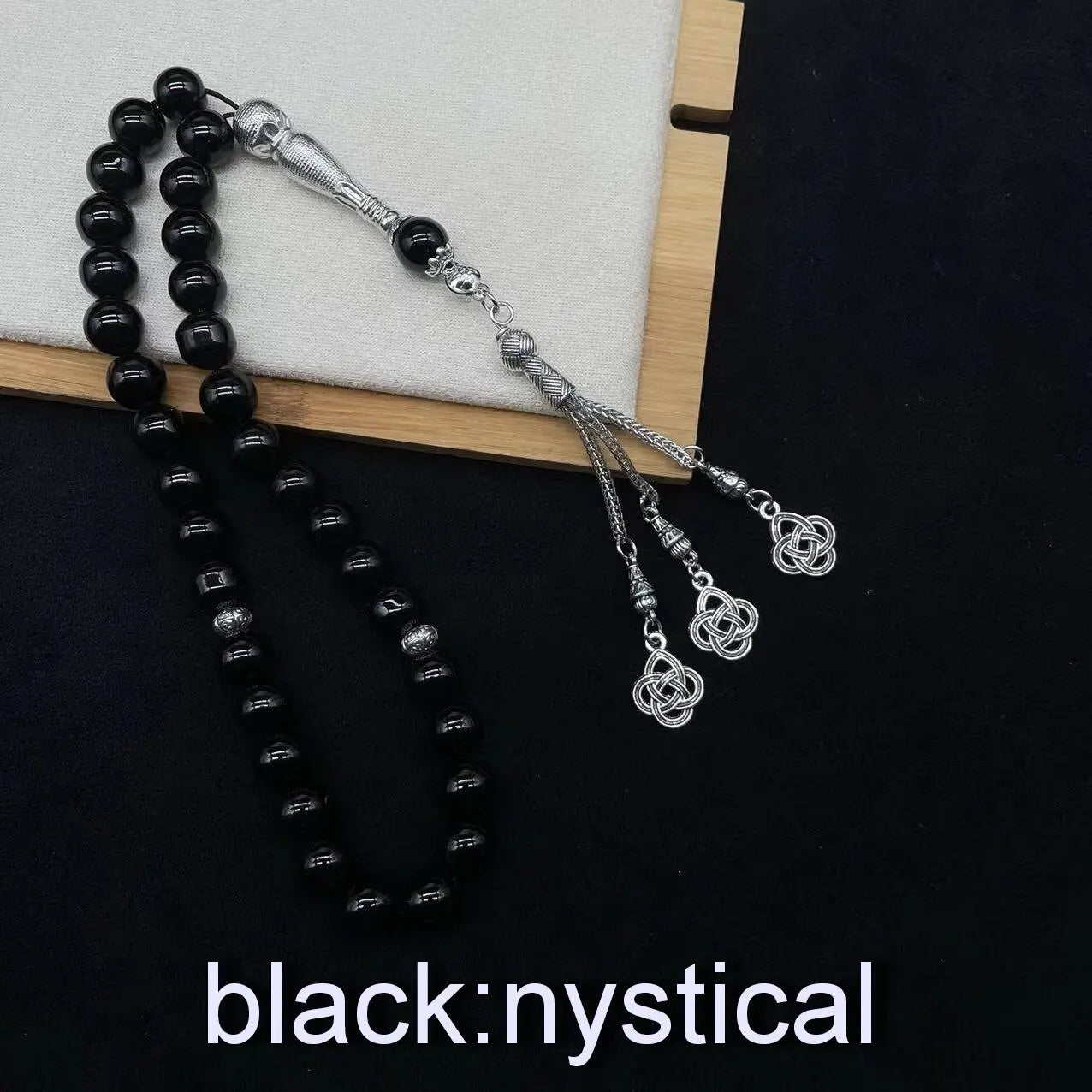 33pcs 10mm Porcelain Glass Rosary Muslim Prayer Hand String Tassel Pendant Islamic Middle East Uae Dubai Arab