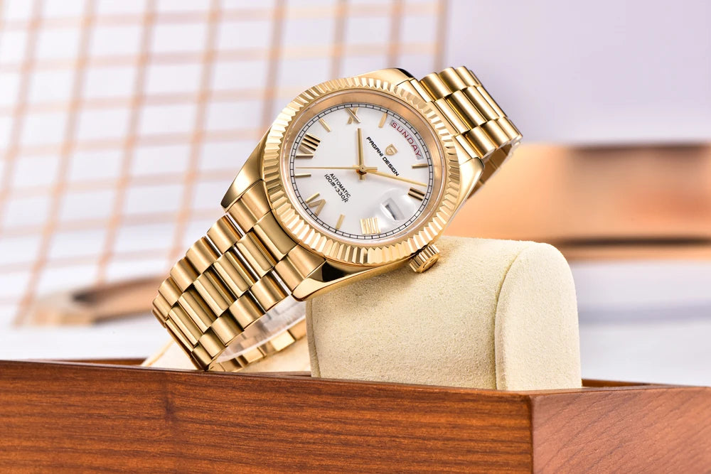 PAGANI DESIGN DD40 Gold Men's Watches Luxury Automatic Watch Fo Men Mechanical Wristwatch AR Sapphire Sports Date Man Gift Clock