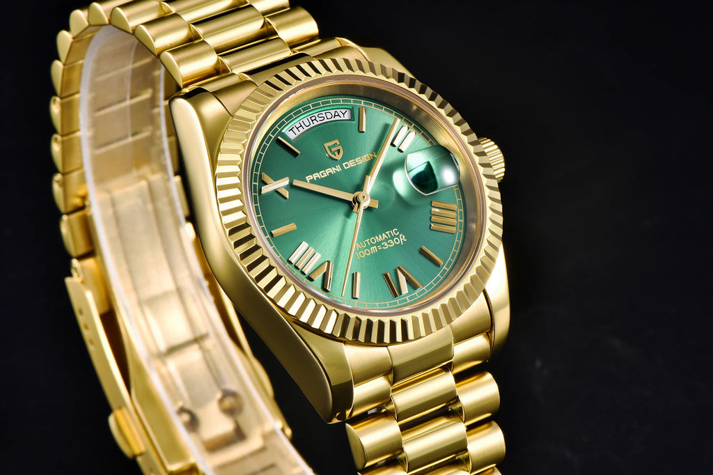 PAGANI DESIGN DD36 Gold Green V2 Men's Mechanical Watches Luxury Automatic Watch For Men 2023 New AR Sapphire glass Wrist watch