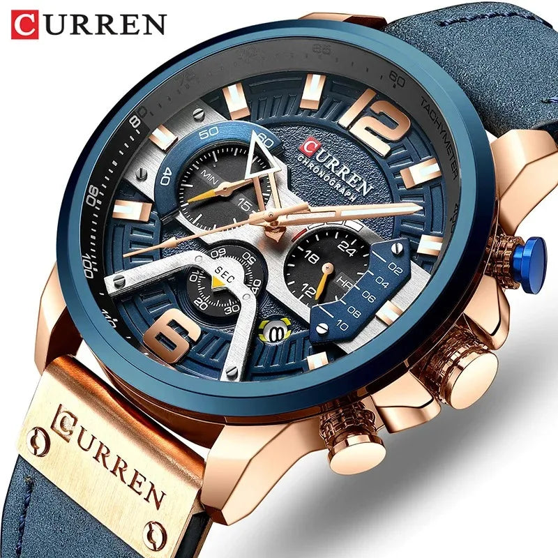 Relogio Masculino new Mens Watches Top Brand Luxury Men Military Sport Wristwatch Leather Quartz Watch erkek saat Curren 8329