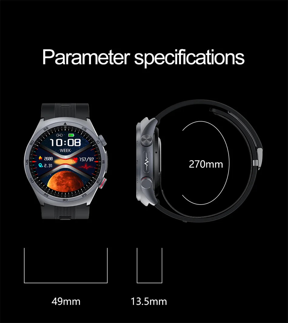 New AI Diagosis ECG Health Smart Watch Men Blood Pressure Lipid Uric Acid NFC Air Pump Airbag Health Smartwatches For men Women