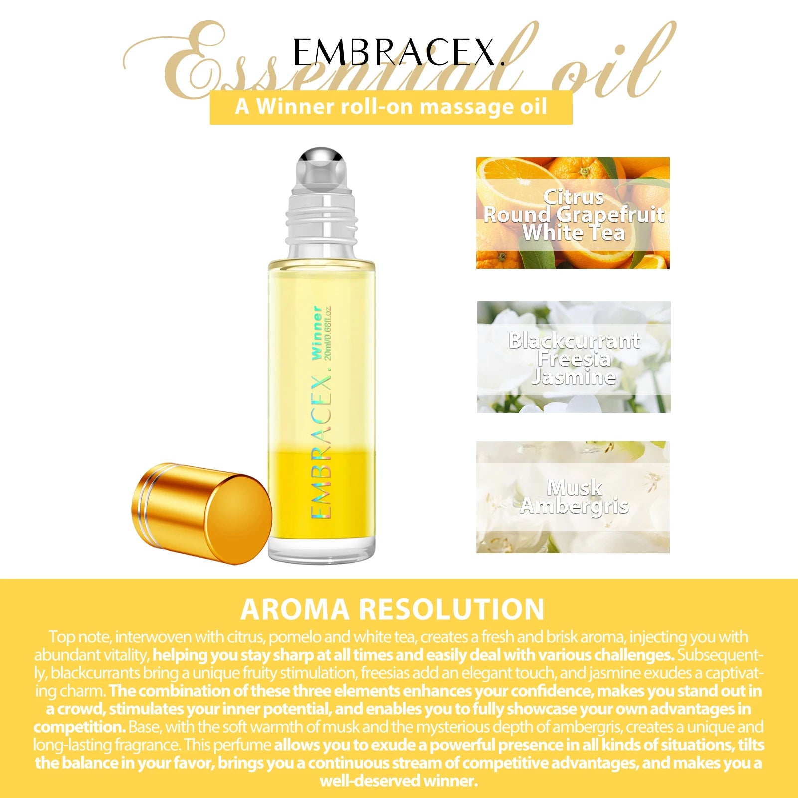 20ml Winner Roll on Perfume Essential Oils Boost your competitive advantage Bring confidence and inspire potentia