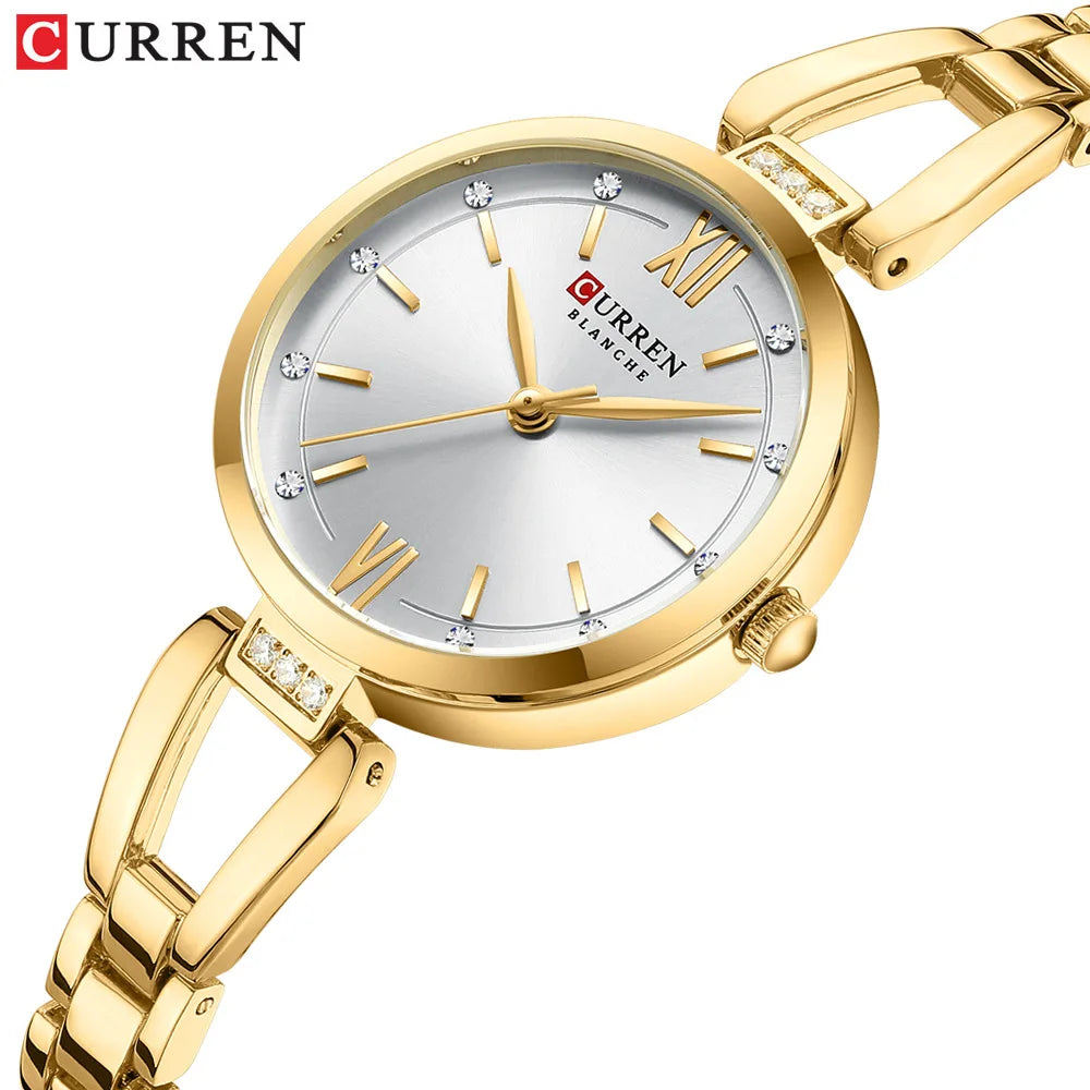 CURREN 9092 Elegant Ladies Quartz Watch Classic Fashion Women Clock Waterproof Stainless Steel Business Casual Women's Watches