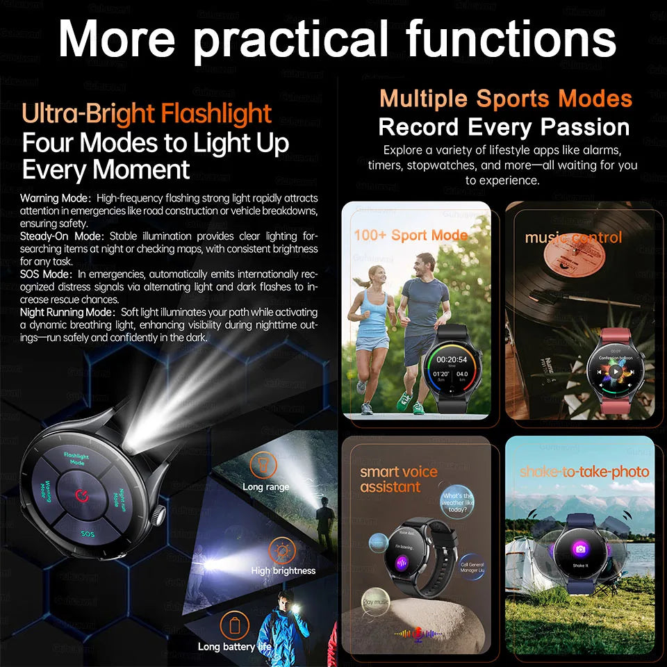 2025 New ECG+PPG Health Diagnosis Smartwatches Men Women Clock Uric Acid Lipid BP Heart rate Tracker NFC Sports Smart Watch IOS