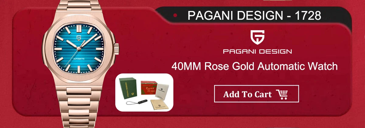 PAGANI DESIGN DD40 Gold Men's Watches Luxury Automatic Watch Fo Men Mechanical Wristwatch AR Sapphire Sports Date Man Gift Clock