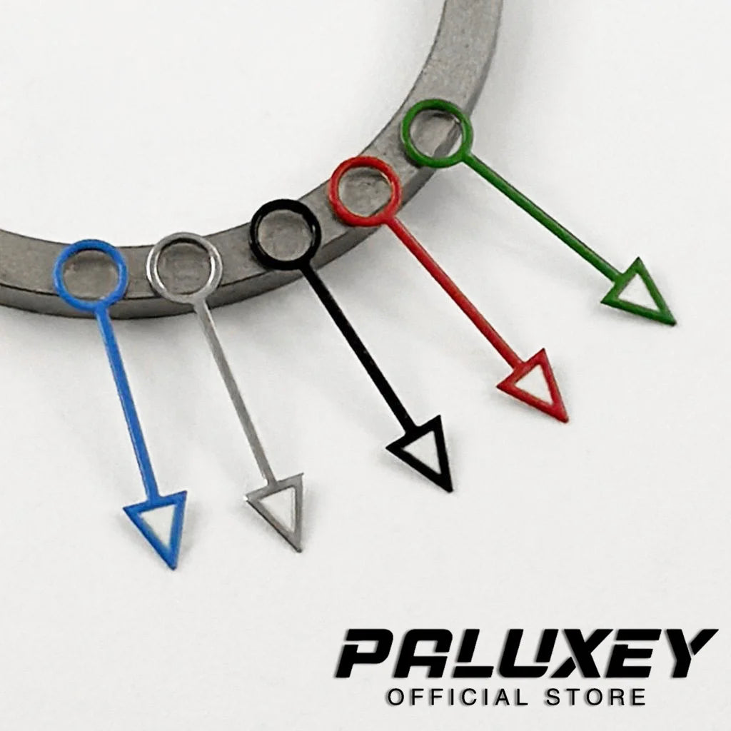 Silver Gold Black Orange Blue Red GMT NH34 NH35 12.5MM GMT Watch Hands Green Luminous Fit NH34A 4R34 Movement Replacement Parts