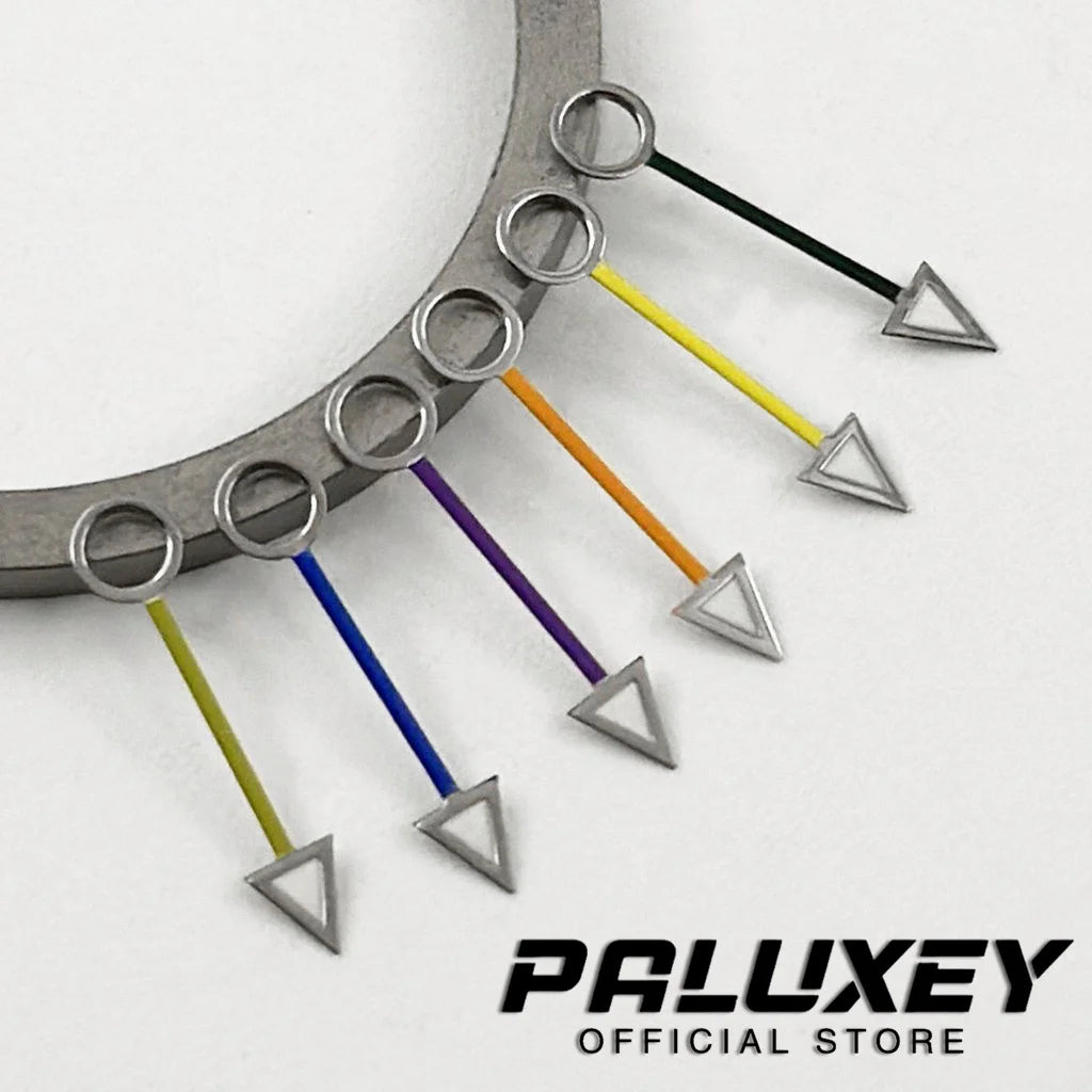 Silver Gold Black Orange Blue Red GMT NH34 NH35 12.5MM GMT Watch Hands Green Luminous Fit NH34A 4R34 Movement Replacement Parts