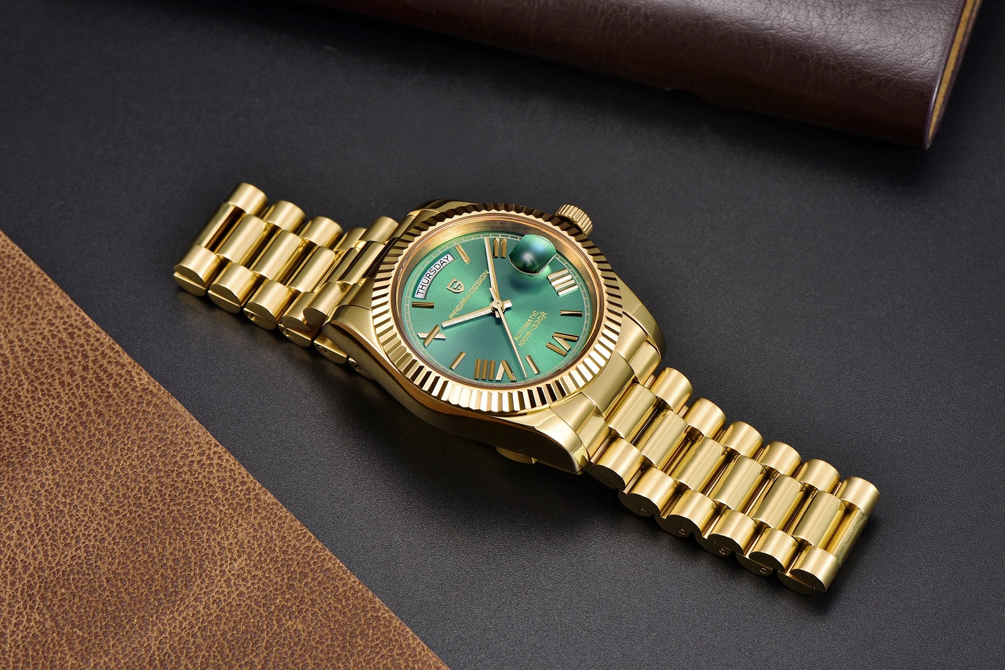 PAGANI DESIGN DD36 Gold Green V2 Men's Mechanical Watches Luxury Automatic Watch For Men 2023 New AR Sapphire glass Wrist watch