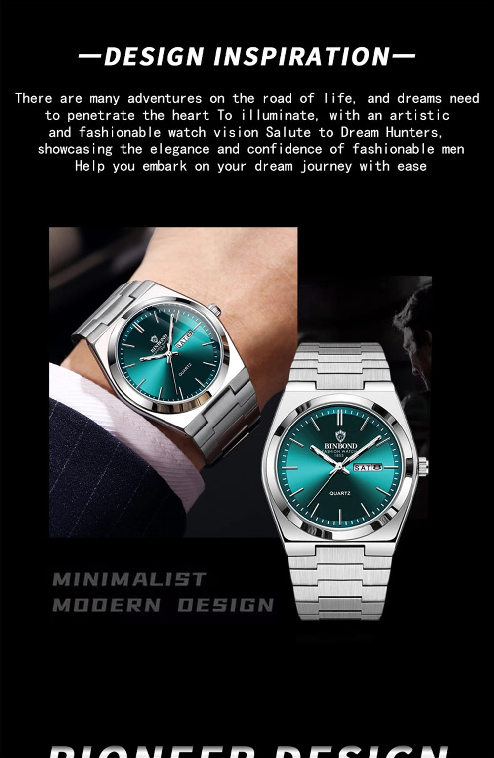 New Gifts Casual Business Golden Clock Men Luxury Watch Automatic Watches Mens Fashion Quartz Wristwatches Relogio Masculino