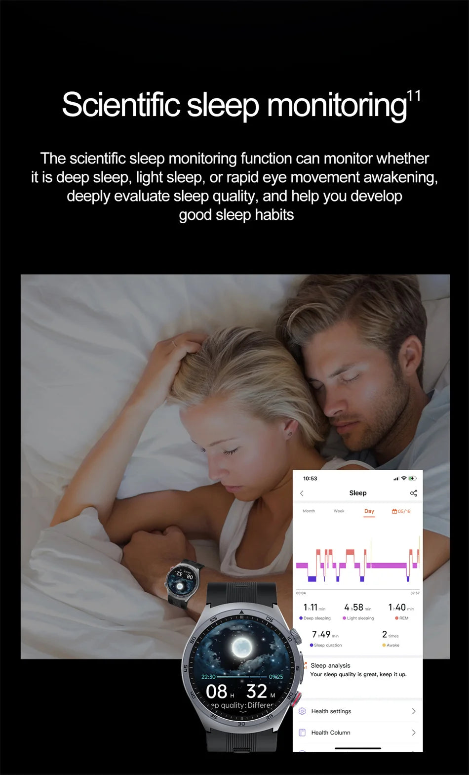 New AI Diagosis ECG Health Smart Watch Men Blood Pressure Lipid Uric Acid NFC Air Pump Airbag Health Smartwatches For men Women