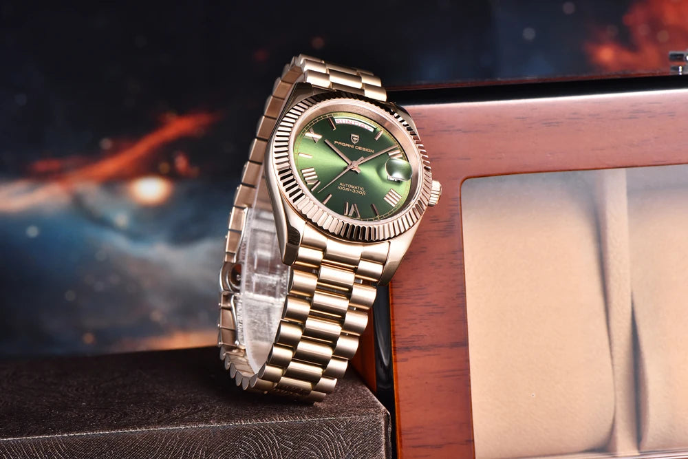 PAGANI DESIGN DD40 Gold Men's Watches Luxury Automatic Watch Fo Men Mechanical Wristwatch AR Sapphire Sports Date Man Gift Clock