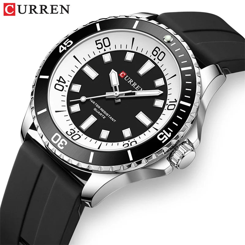 Curren 8448 Male reloj hombre lujo alta gama quartz Wristwatch Sport Waterproof Simple Men's Watch Luminous часы мужские