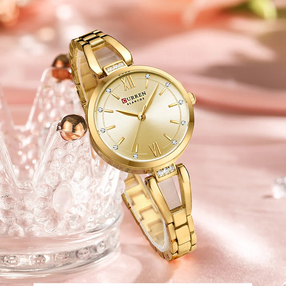 CURREN 9092 Elegant Ladies Quartz Watch Classic Fashion Women Clock Waterproof Stainless Steel Business Casual Women's Watches
