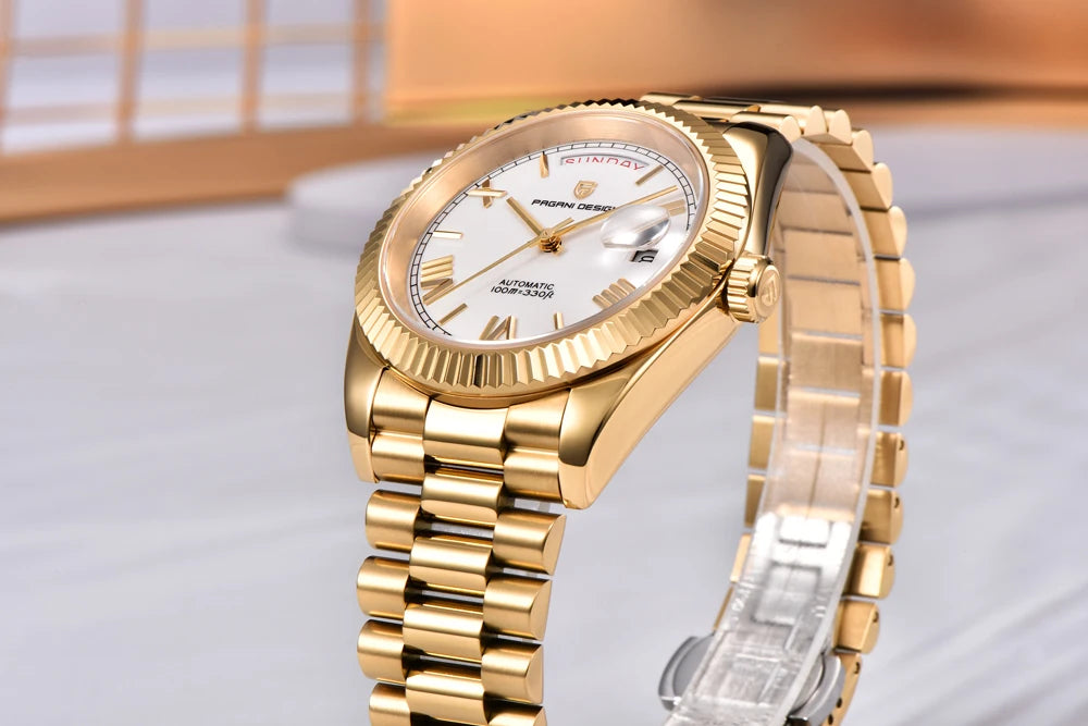 PAGANI DESIGN DD40 Gold Men's Watches Luxury Automatic Watch Fo Men Mechanical Wristwatch AR Sapphire Sports Date Man Gift Clock