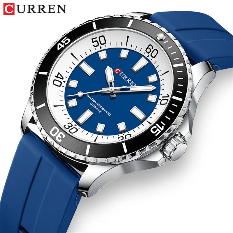 Curren 8448 Male reloj hombre lujo alta gama quartz Wristwatch Sport Waterproof Simple Men's Watch Luminous часы мужские