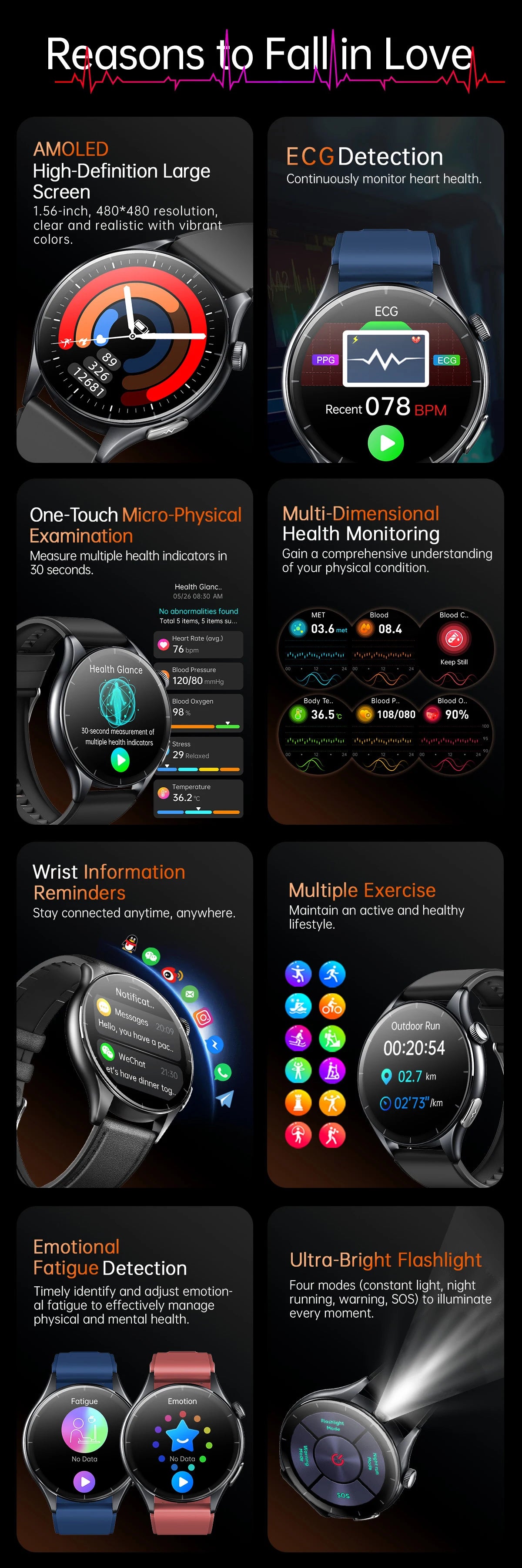 2025 New ECG+PPG Health Diagnosis Smartwatches Men Women Clock Uric Acid Lipid BP Heart rate Tracker NFC Sports Smart Watch IOS