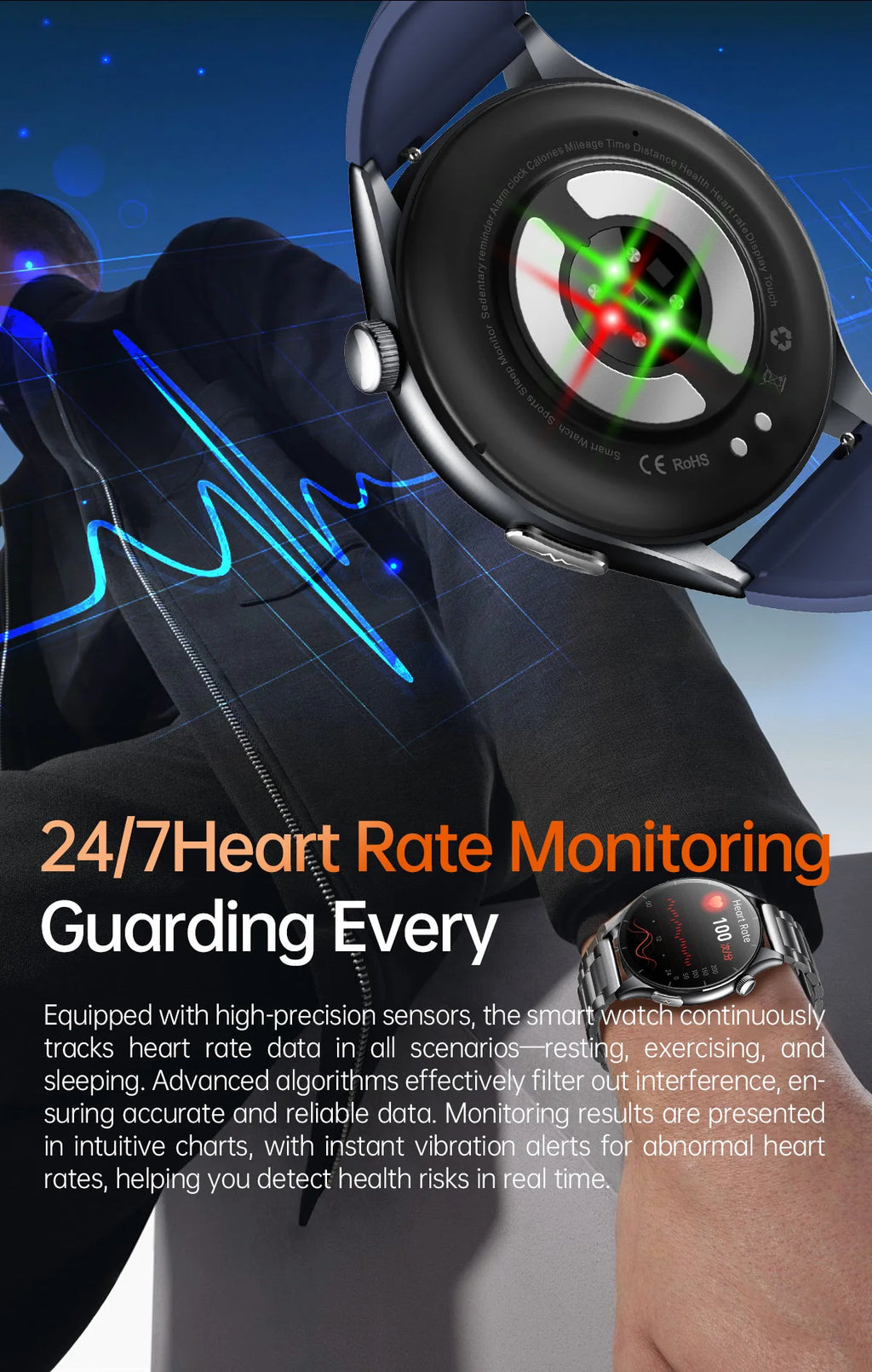 2025 New ECG+PPG Health Diagnosis Smartwatches Men Women Clock Uric Acid Lipid BP Heart rate Tracker NFC Sports Smart Watch IOS