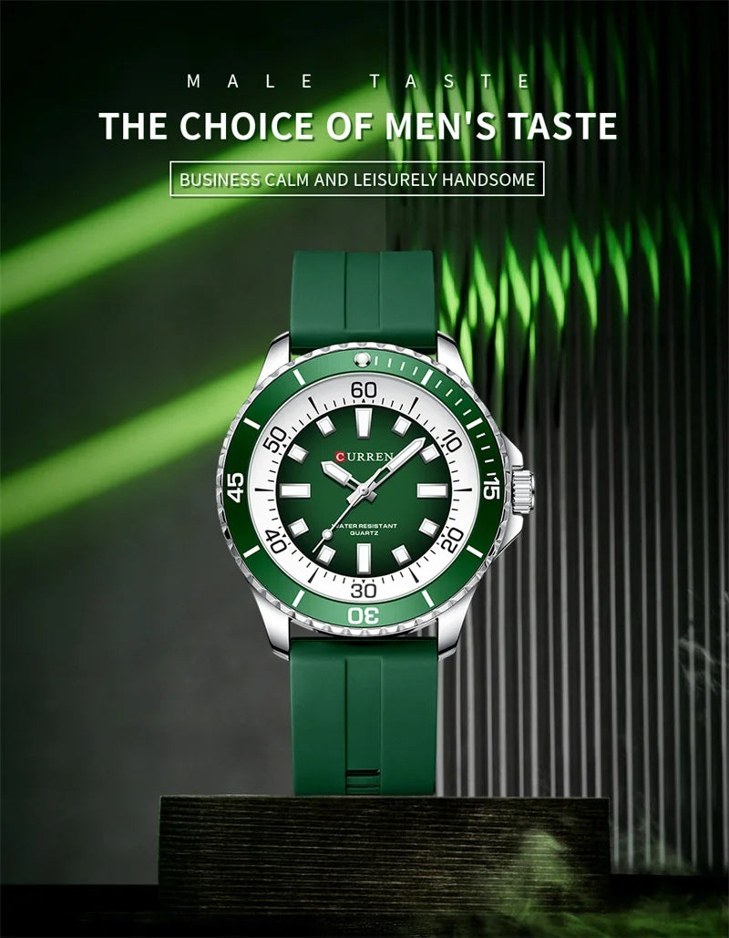 Curren 8448 Male reloj hombre lujo alta gama quartz Wristwatch Sport Waterproof Simple Men's Watch Luminous часы мужские