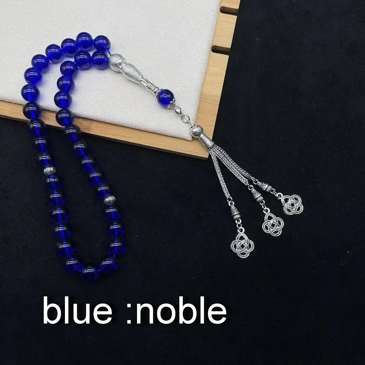 33pcs 10mm Porcelain Glass Rosary Muslim Prayer Hand String Tassel Pendant Islamic Middle East Uae Dubai Arab