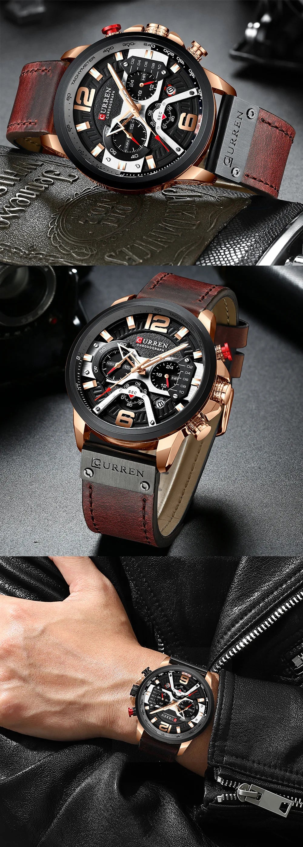 Relogio Masculino new Mens Watches Top Brand Luxury Men Military Sport Wristwatch Leather Quartz Watch erkek saat Curren 8329