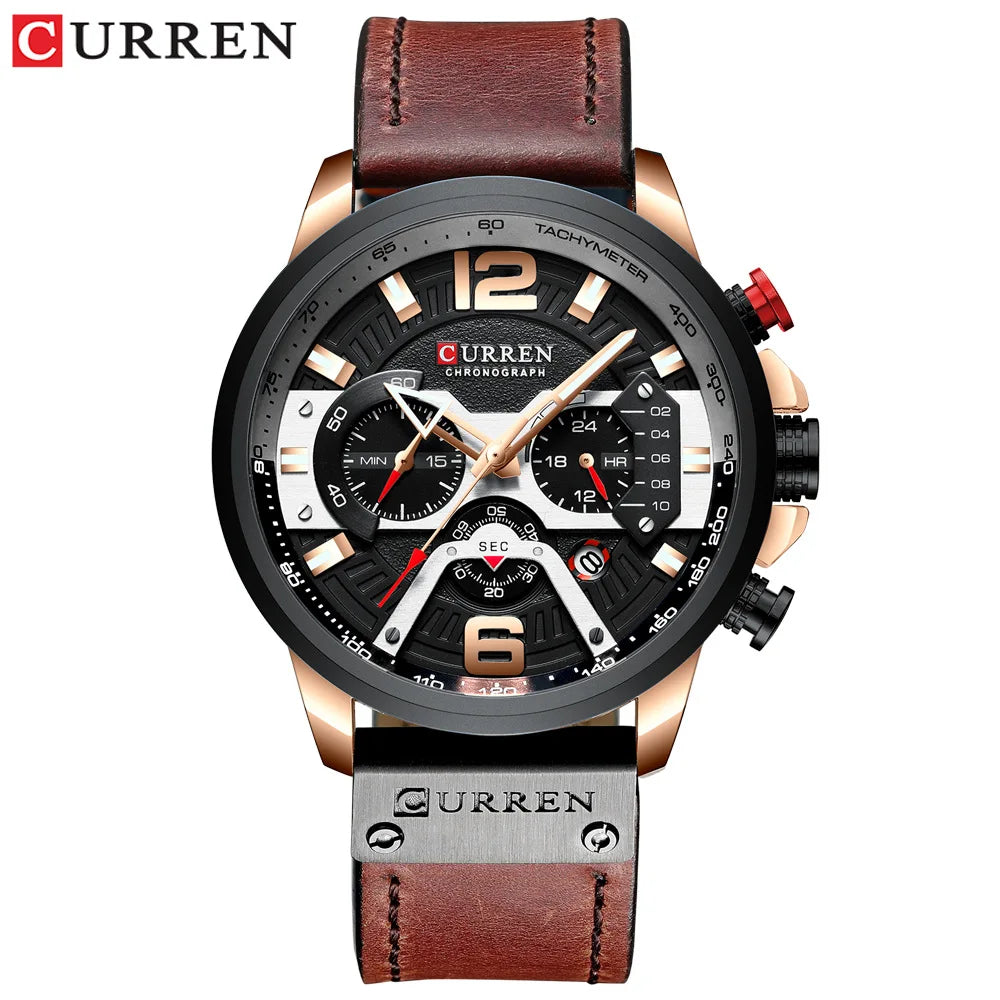 Relogio Masculino new Mens Watches Top Brand Luxury Men Military Sport Wristwatch Leather Quartz Watch erkek saat Curren 8329