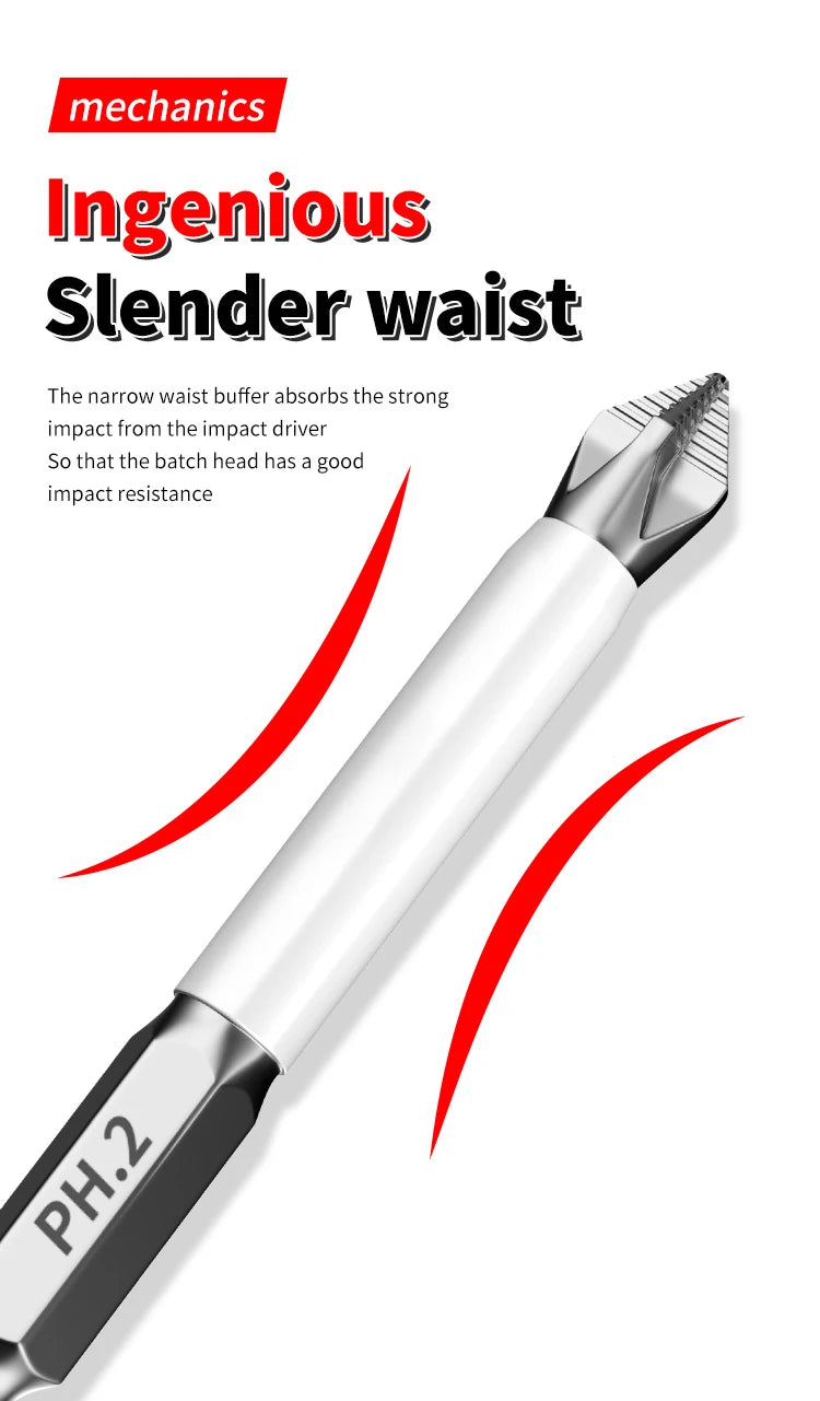 6 PCs Non-Slip Magnetic Cross Head Household Electric Driver Screw Set - High Hardness Hand Drill Bits for Electric Screwdrivers