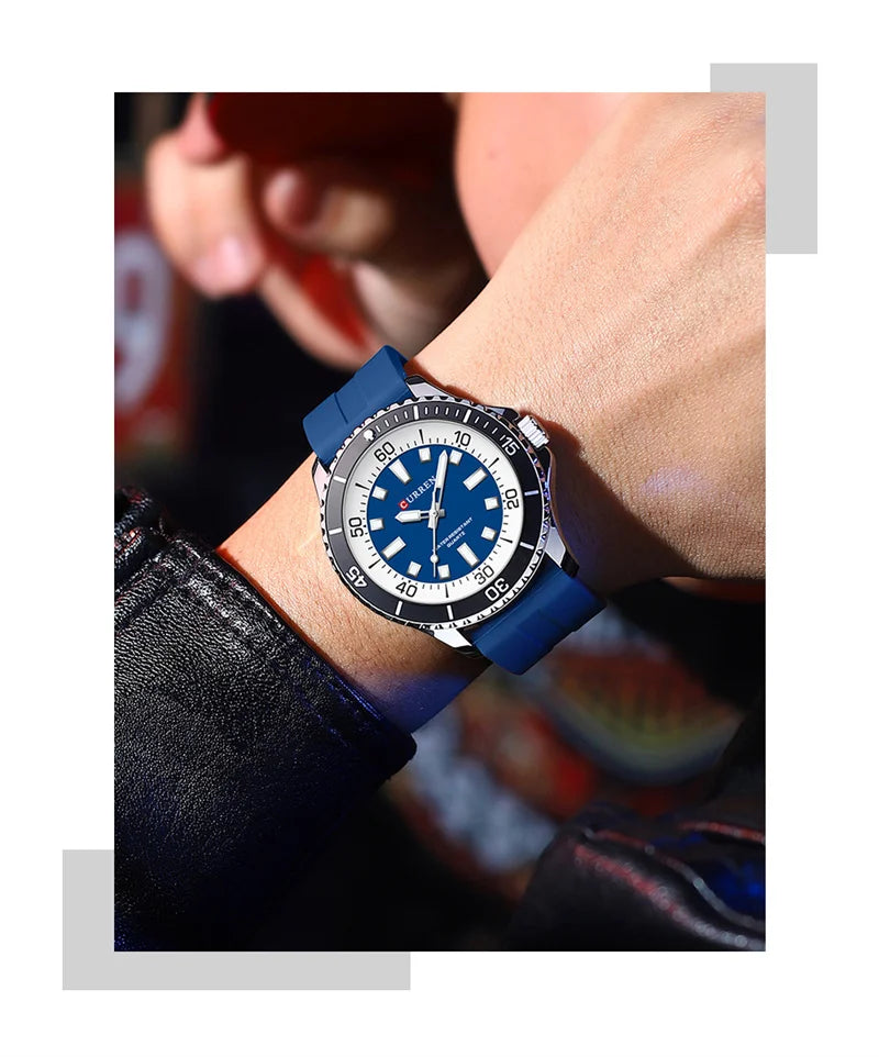 Curren 8448 Male reloj hombre lujo alta gama quartz Wristwatch Sport Waterproof Simple Men's Watch Luminous часы мужские