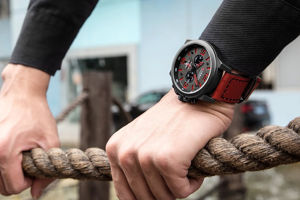 Curren 8314 Men Watch Business Leather Quartz Waterproof Six Needle Date Casual Fashion Luxury Relogio Masculino