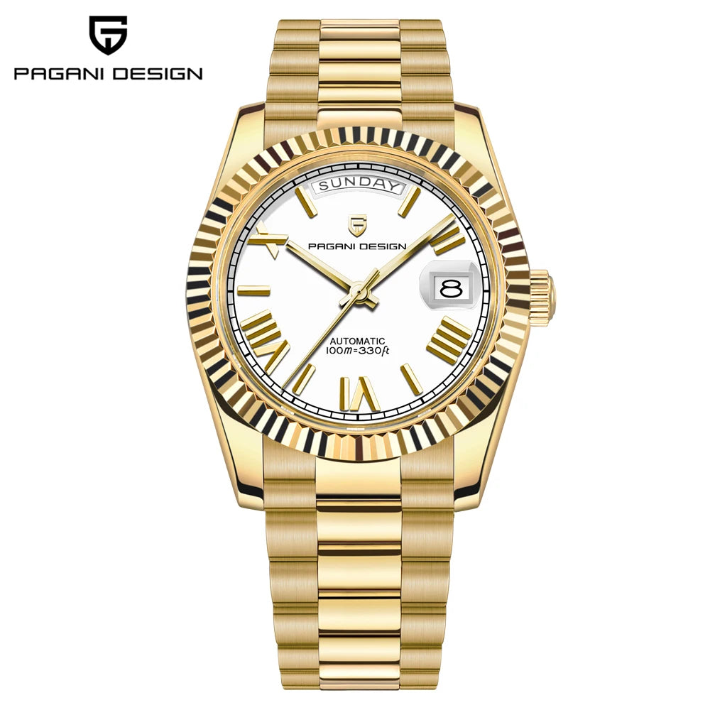 PAGANI DESIGN DD40 Gold Men's Watches Luxury Automatic Watch Fo Men Mechanical Wristwatch AR Sapphire Sports Date Man Gift Clock