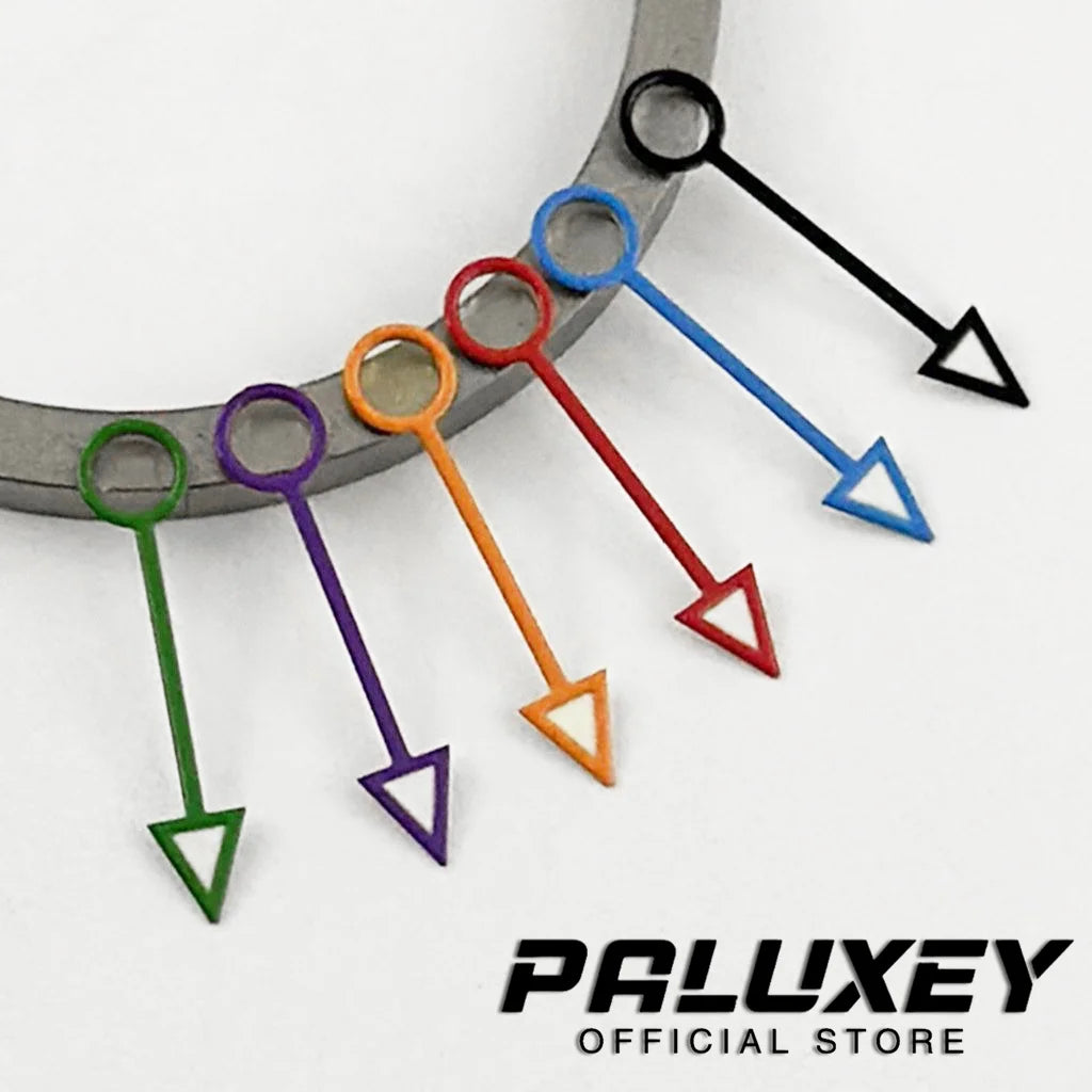 Silver Gold Black Orange Blue Red GMT NH34 NH35 12.5MM GMT Watch Hands Green Luminous Fit NH34A 4R34 Movement Replacement Parts