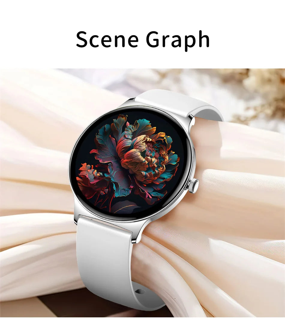 For Huawei New Ultra Slim AMOLED Smart Watch Women Screen Always Display Time Heart Rate BT Calling High-end Fashion Smartwatch