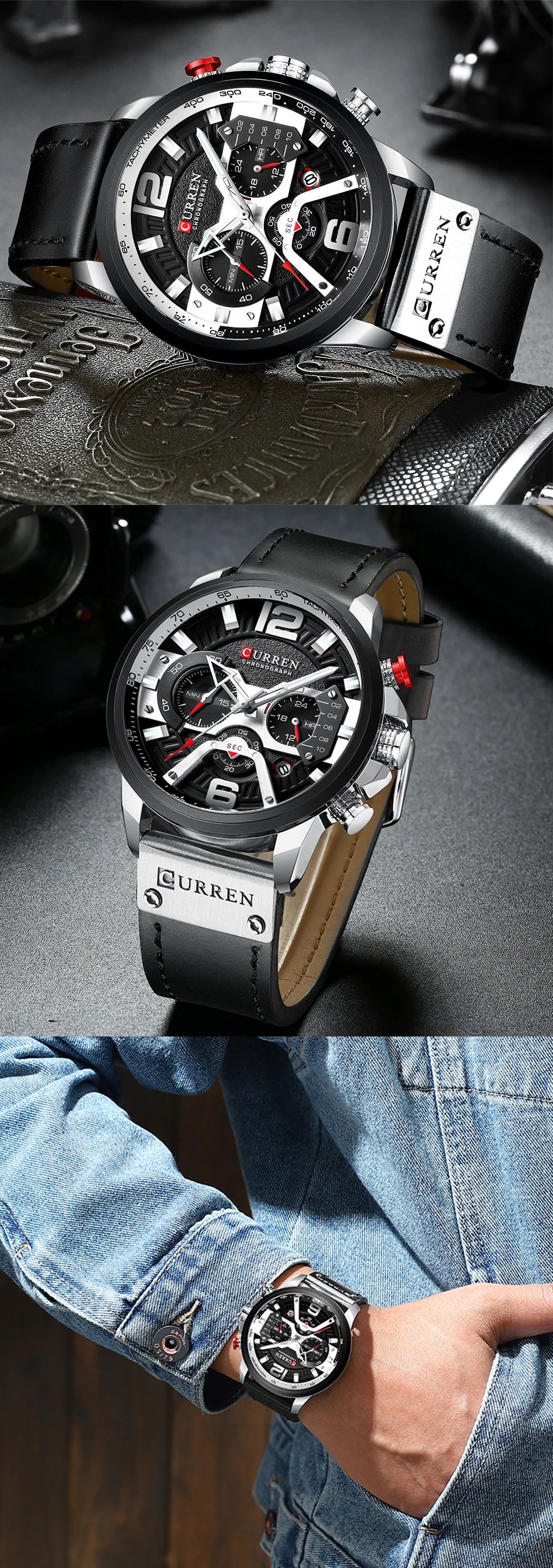 Relogio Masculino new Mens Watches Top Brand Luxury Men Military Sport Wristwatch Leather Quartz Watch erkek saat Curren 8329